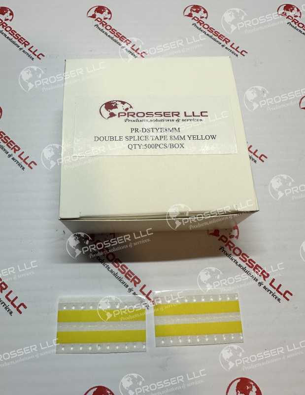 8MM DOUBLE SPLICE TAPE 8MM YELLOW 500 PCS BOX PR-DSTYE8MM