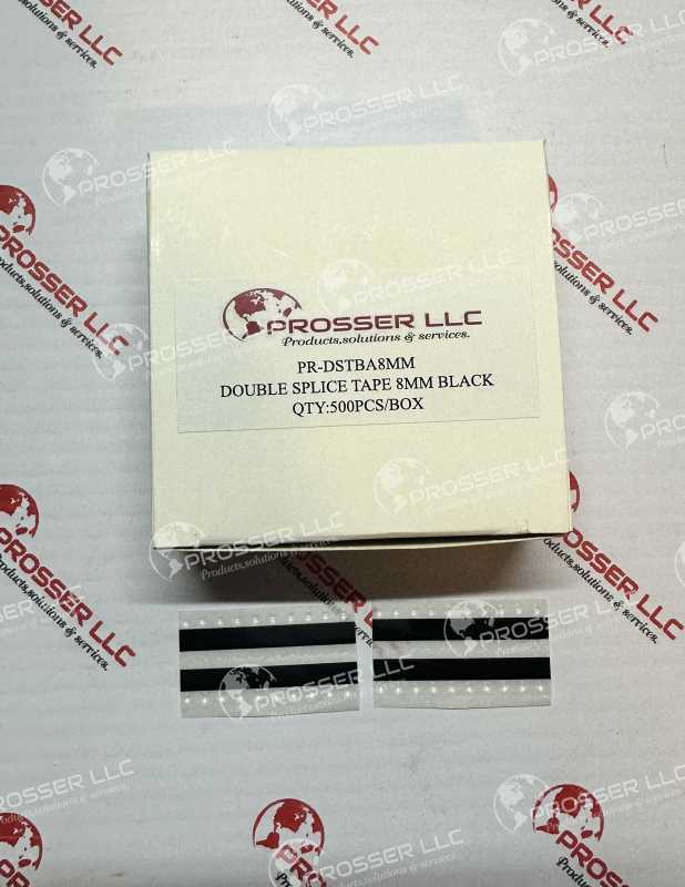 DOUBLE SPLICE TAPE 8MM BLACK 500 PCS BOX PR-DSTBA8MM 