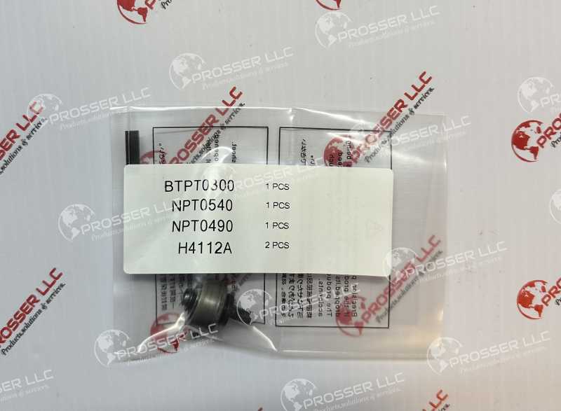 BTPT0310 PIN, ROLLER NPT0540 COLLAR NPT0490 ROLLER H4112A BEARING