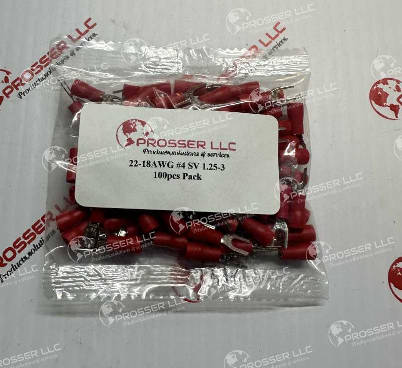 #4 SV 1.25-3 100pcs Pack 22-18AWG 